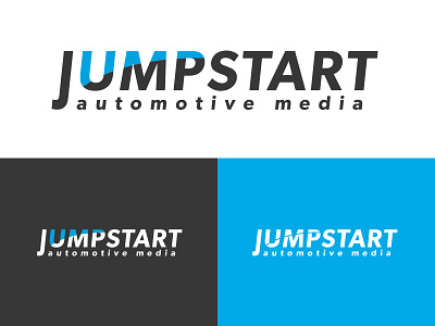 Jumpstart Automotive Media Logo Design branding design graphic logo modern