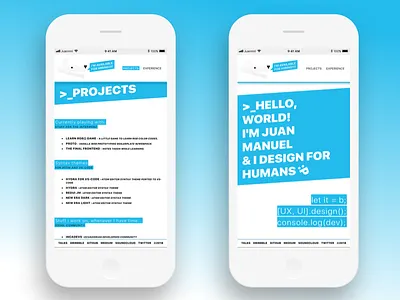 juanmnl.com - 2018 Mobile Website branding mobile personal web website