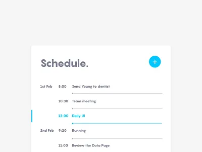 Schedule 071 blue dailyui reminder schedule todolist