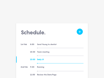 Schedule 071 blue dailyui reminder schedule todolist