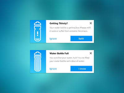 Notification - Daily UI daily daily ui funny interface material notification pop up simple water