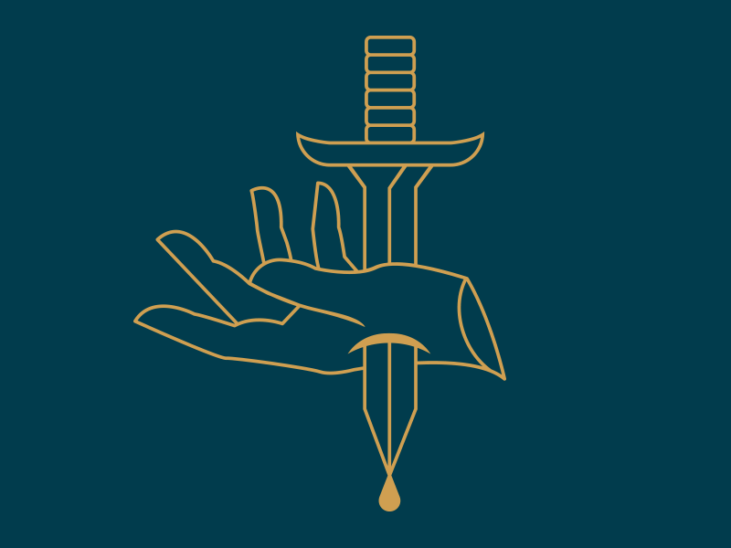 Just A Knife. And A Hand. dagger gif hand icon knife