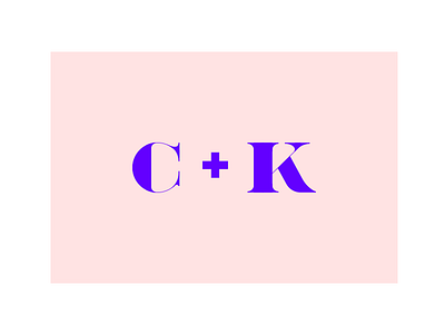 C+K c k letter monogram typography