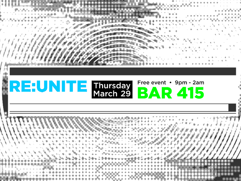 Re:Unite (Animation) animation dj flyer gif illustration minimal motion graphics music nebraska poster typography video