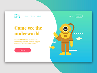 Deep Sea Ui deep sea design sea ui ux web