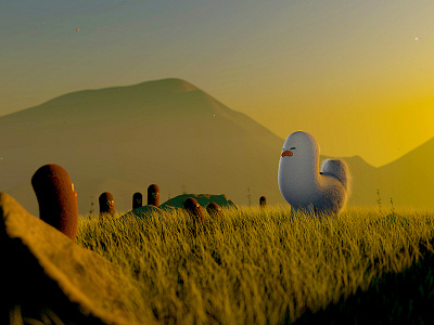 A Different Place 3d cinema 4d creatures maya model mountains weird