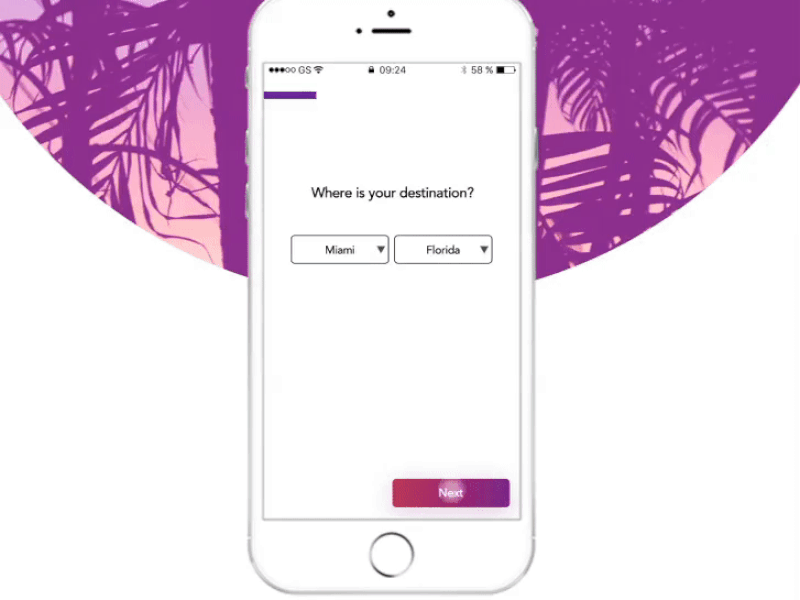 AI powered trip planning app (concept)-animated ai app prototype trip planning ui ux