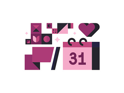 Community Events calendar care charity community event flag heart love pink