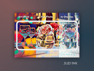 Juzi Ink marketing banner app artistic editor filter ios photo poster