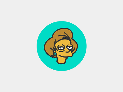 Edna Krabappel | The Simpsons Series animation cartoon edna krabappel fox icon the simpsons tv show vector