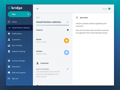 Bridge Job Details ui ux