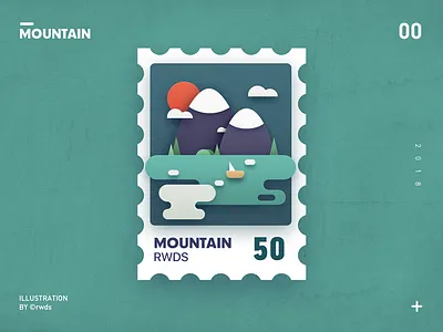 Mountain card mountain paper