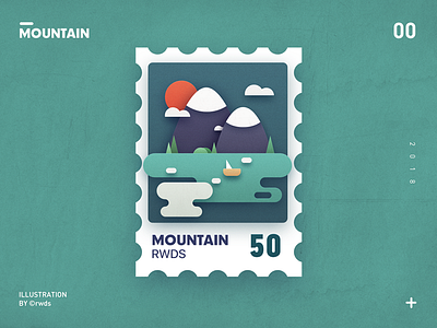 Mountain card mountain paper