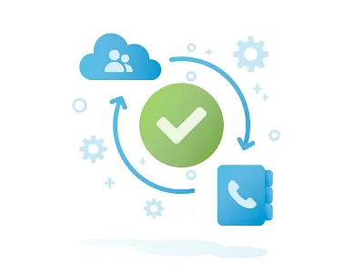 Contact Sync Successful Illustration 3 illustration