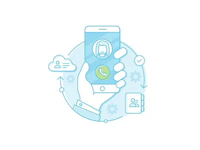 Contact Sync Successful Illustration 4 illustration