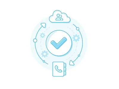 Contact Sync Successful Illustration 2 illustration