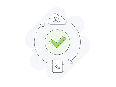 Contact Sync Successful Illustration 1 illustration