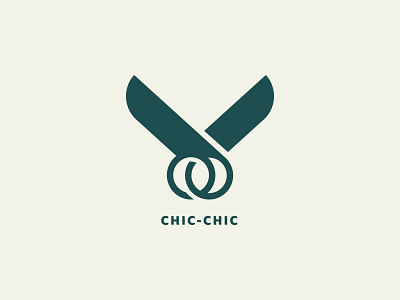 "Chic Chic" a barber shop logo assam barber barbershop hair icon icondesign india logo logodesign scissor scissormark shop