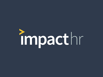 Impact HR Logo arrow branding hr identity impact logo modern professional slate yellow