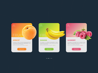 Daily UI #1 - Fruit design flat futuristic levitating material metro modern sketch store ui ultra website