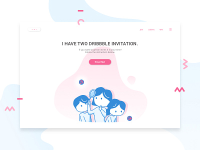 Two Invitation draft dribbble help illustration invitation invite kitabisa landing observe page question search