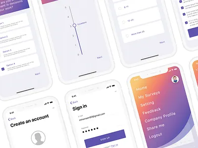 My-survey app design 04 app mobile survey