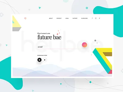 Dating app landing page app bae camera dating dating app friend finder friends invite landingpage money on boarding send money