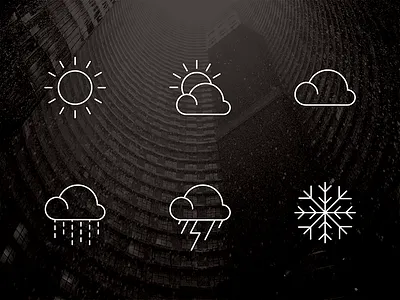 Weather App Icons app design icons ui weather