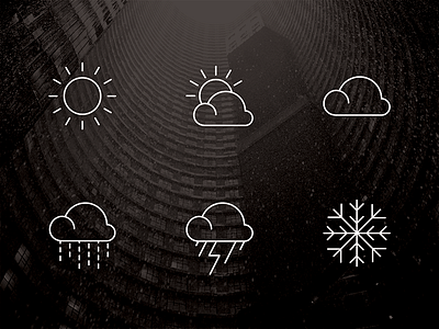 Weather App Icons app design icons ui weather