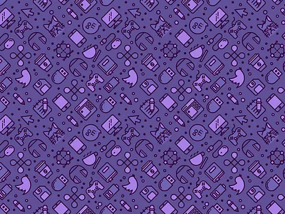 Startup Icon Pattern cat coffee grumpy icon illustration mobile outline pattern playstation repeating seamless startup