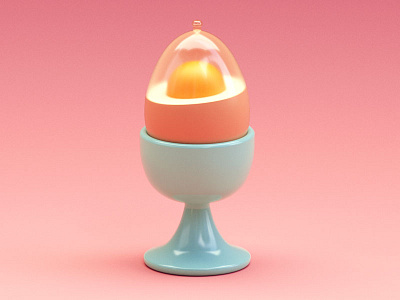 Modified 3d c4d egg enchanced holder illustration