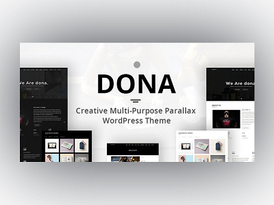 DONA - Creative Multi-Purpose Parallax WordPress Theme agency theme bootstrap bootstrap theme company corporate theme creative portfolio envatomarket multipurpose theme themeforest wordpress wordpress theme wp