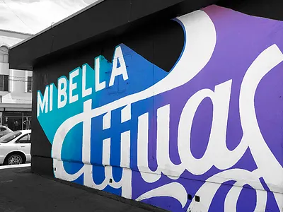 Mural_ MiBellaTijuas lettering mural tijuana