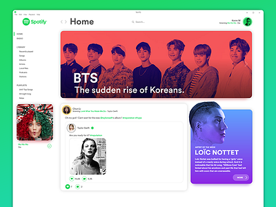 SPOTIFY - Desktop App | UX UI Design adobe xd app design desktop interface spotify ui ui design ux ux ui design