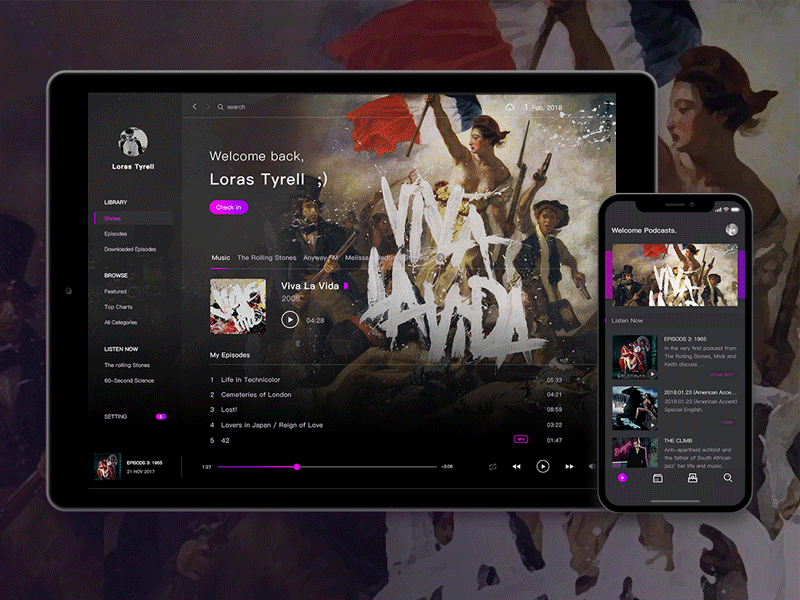 Podcasts Ⅱ adia design gothic interface