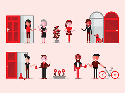 RoboMG LDH 03 animation character design charity donations helping illustration people