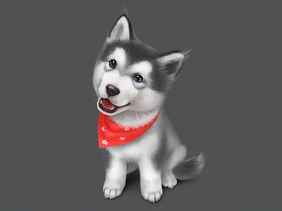 husky cg character design