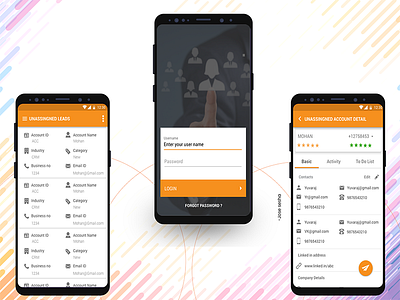 Leads Categories design mobile ui ux xd