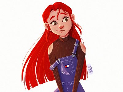 Redhead character character design digital art digital drawing digital illustration drawing fashion drawing funny drawing girl graphic design illustration painting red hair