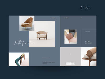 DeVorm Lookbook Inner Page chairs collection designer exhibition form furniture interior lookbook promo ui ux website