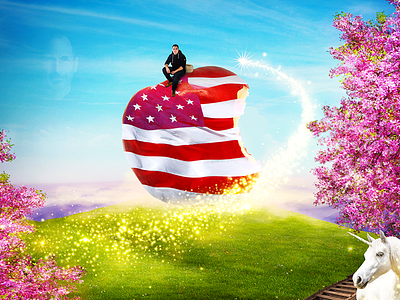 My American Dream american apple apple inc design dream effects jobs photomontage photoshop usa