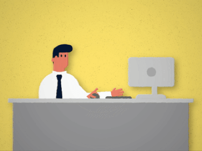 Sleepy 1 arms character man office sleepy