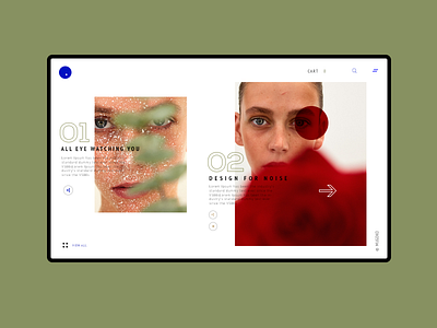 Fashion clean fashion green interface landing layout red shop slider ui ux website