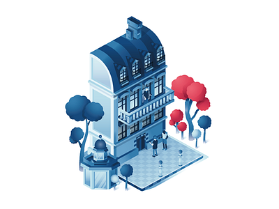 Haussmaniac 3d haussmann illustration isometric paris