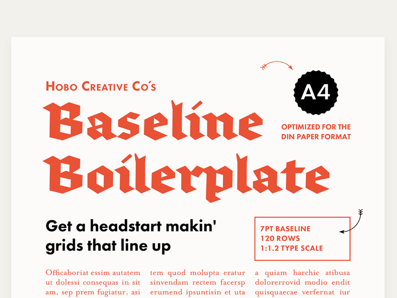 Example of Baseline Boilerplate A4 Preview 1