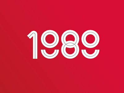 1989 80s abstract number year
