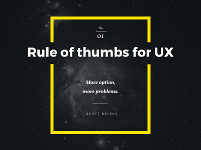 Rule of thumbs for UX user experience ux