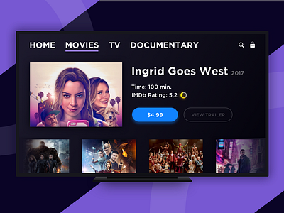 DailyUI (025 Day) — TV App 025 app appletv dailyui kino tv ui