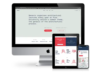 Website for Genesis Lectures architecture design fluid illustration lectures typography web website