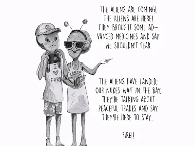 A Warm Welcome childrens art childrens book doodle drawing graphite illustration sketch traditional art